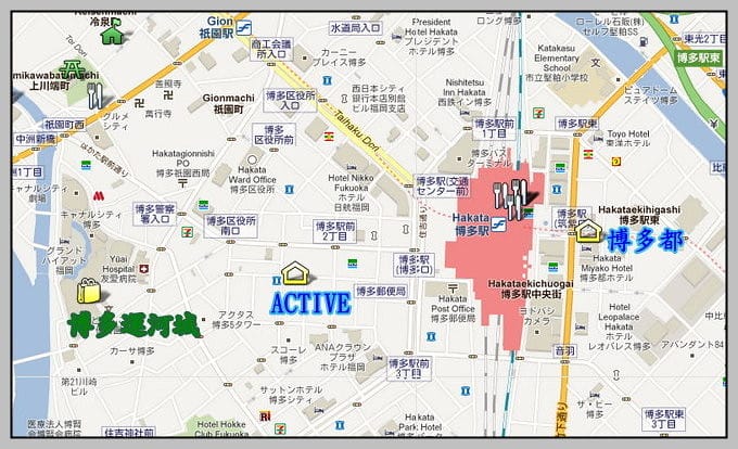 2 博多飯店map