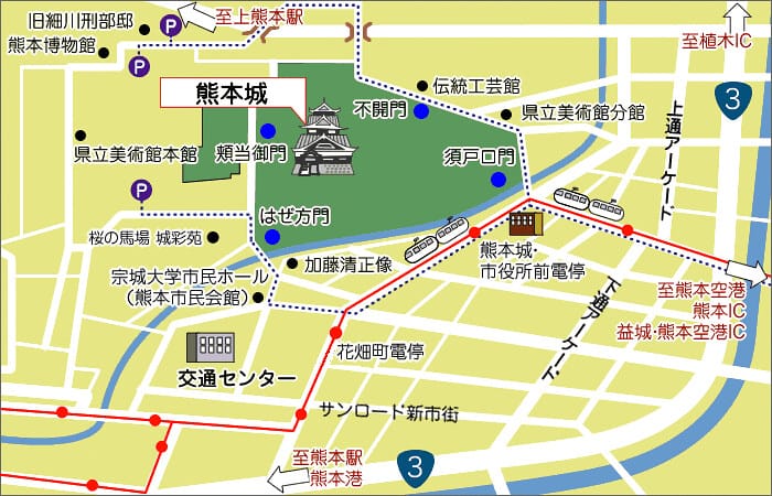 熊本城map(地鐵)