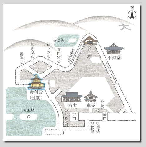 34 金閣寺 境內map