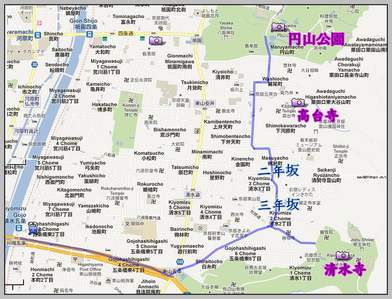 74 京都 清水寺 週邊map