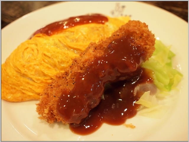 18 大阪 明治軒 蛋包飯+炸雞肉