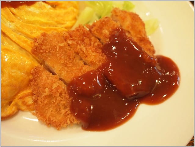 20 大阪 明治軒 蛋包飯+炸豬肉