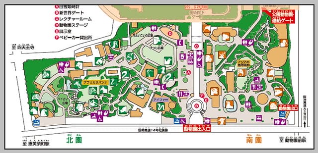 4 大阪市天王寺動物園 境內map