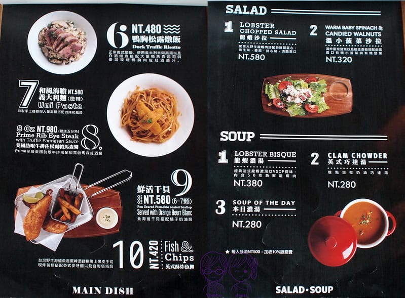 12 The Lobster Bar menu