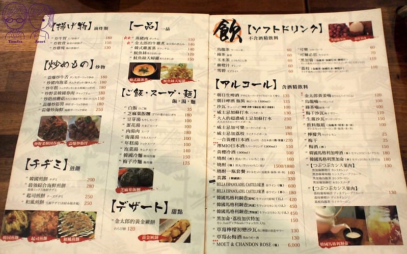 19 金太郎 menu