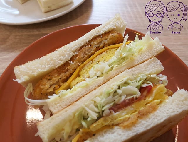 12 福來早餐 美式雞柳板烤三明治