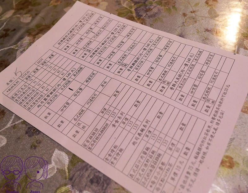 7 陶花園 menu