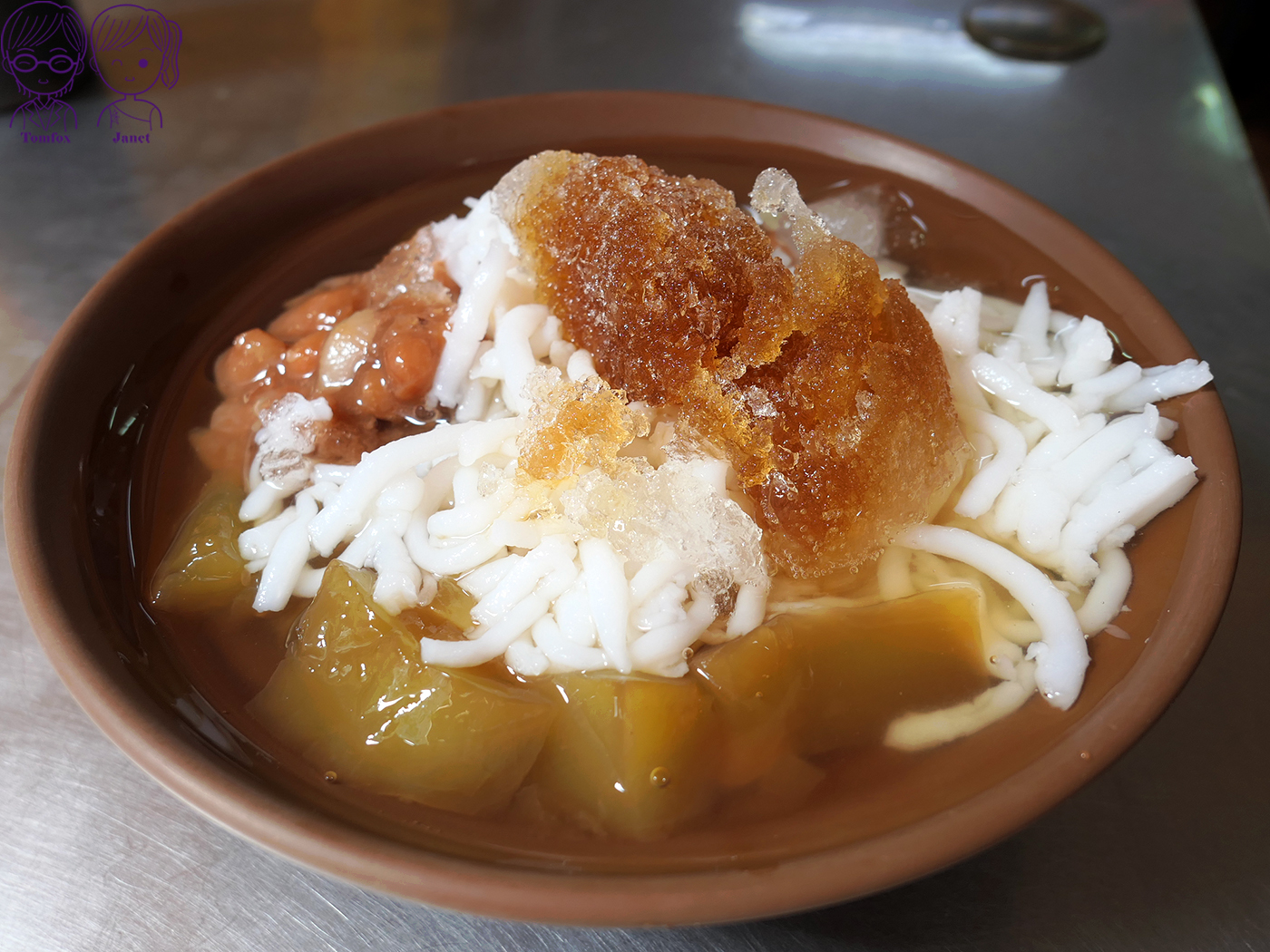 台北後車站美食｜華陰街《古早味冰/素麵線》：日本人也推薦的素食麵線與手工米苔目冰